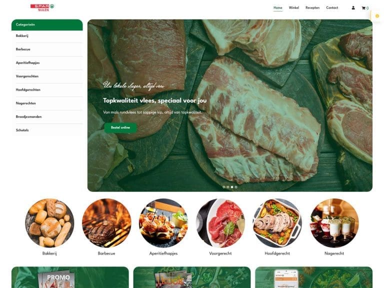 Webdesign Spar Nijlen - snelle website met Spar huisstijl